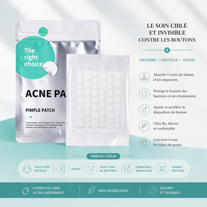 Patchs boutons invisibles hydrocolloïdes – action rapide nuit & jour